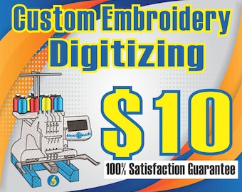 Custom Machine Embroidery Digitizing Services, Your Logo Digitized.