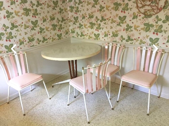 vintage daystrom retro dinette table chairs mid century modern etsy