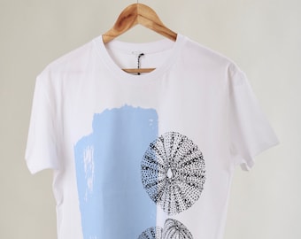Screen printed graphic on T-shirt - "URCHIN"