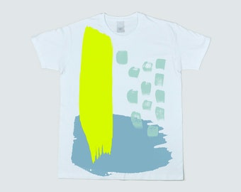 Screen printed graphic on T-shirt - "FLUO ABSTRACT No.2"