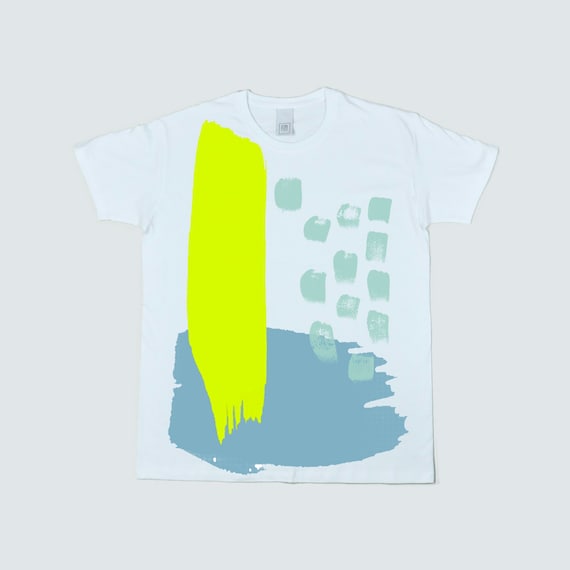 Screen printed graphic on T-shirt - "FLUO ABSTRACT No.2"