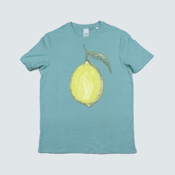 Screen printed graphic on organic T- shirt "LEMON"