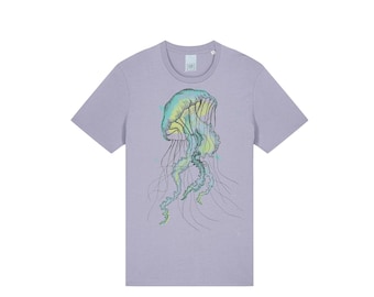 Screen printed graphic on organic T- shirt "JELLYFISH"