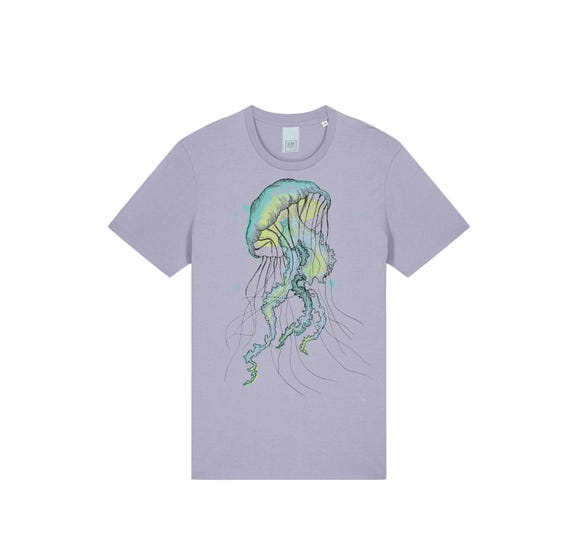 Screen printed graphic on organic T- shirt "JELLYFISH"