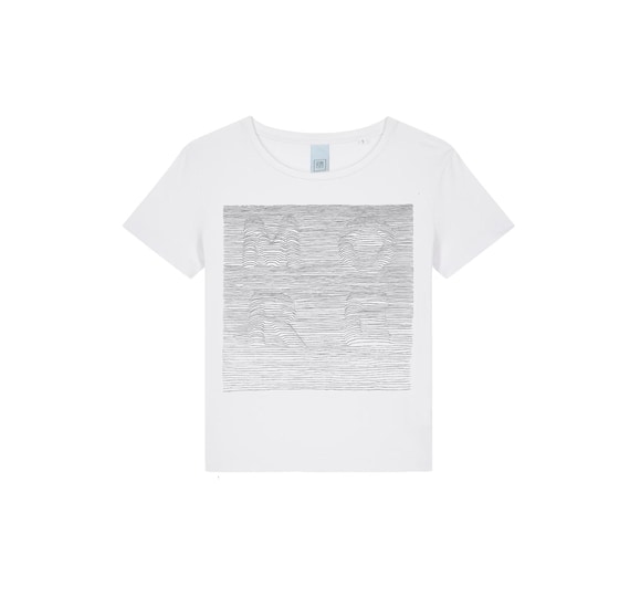 Screen printed graphic on organic woman T- shirt "SEA"