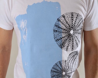 Screen printed graphic on T-shirt - "URCHIN"