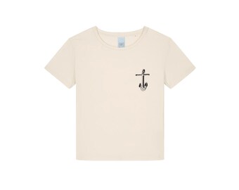 Screen printed graphic on organic woman T- shirt "ANCHOR"
