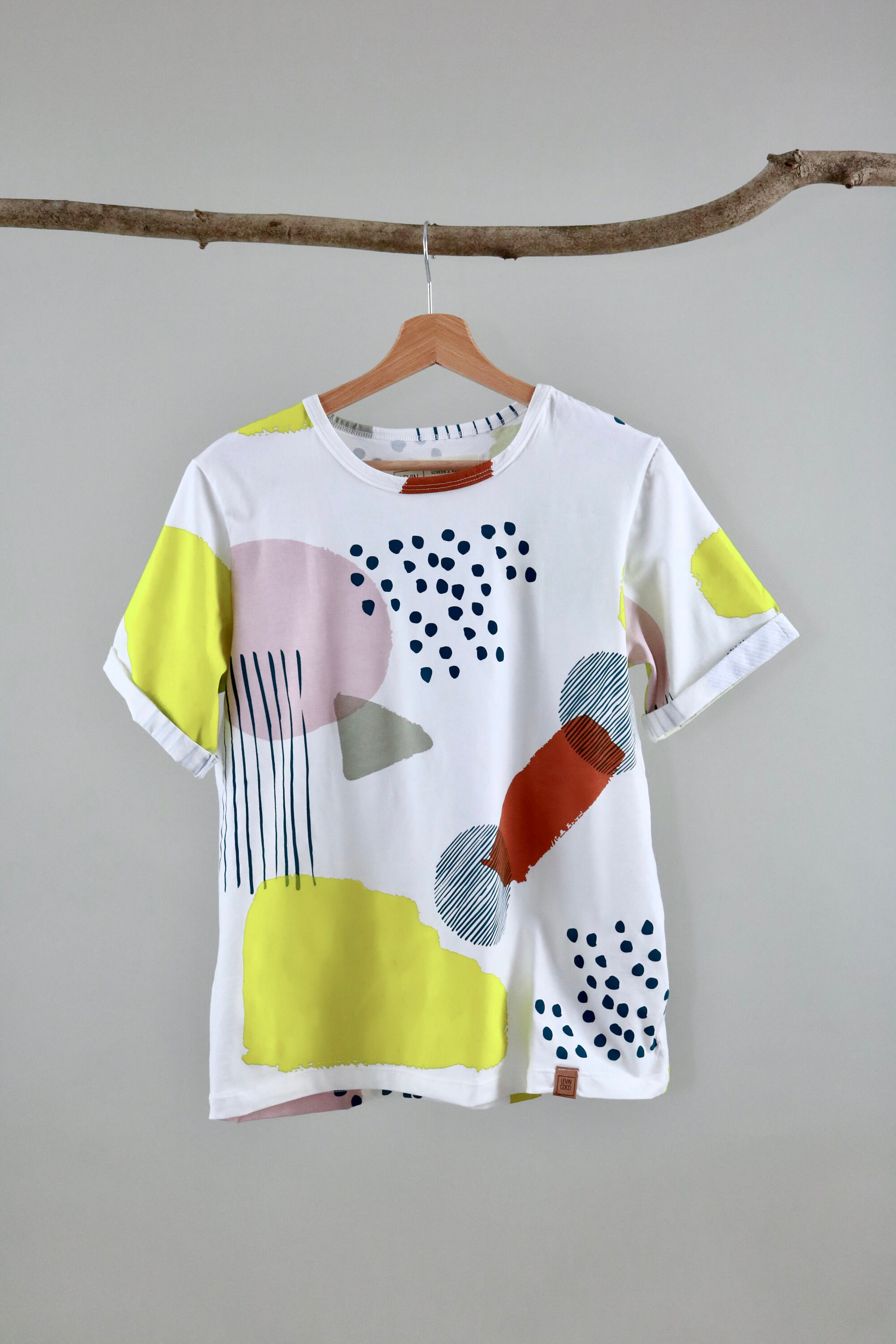 abstract print shirt women's