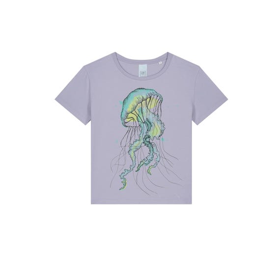 Screen printed graphic on organic T- shirt "JELLYFISH"