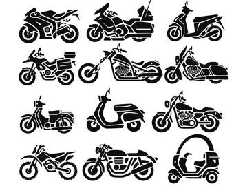 Motorcycle SVG Bundle, Motorcycle SVG, Motorcycle Clipart, Cut Files For Silhouette, Files for Cricut, Motorcycle Vector, Svg, Png, Dxf,Eps