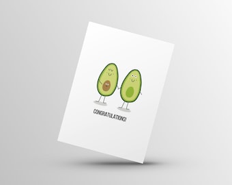 Congratulations Pregnancy Greeting Card - Avocado Pun