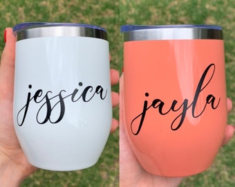 Personalised insulated stemless wine/ coffee tumbler