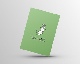 This Stinks (Covid-19) Greeting Card - Sock Pun