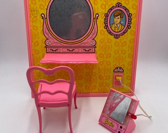 barbie vanity table and chair