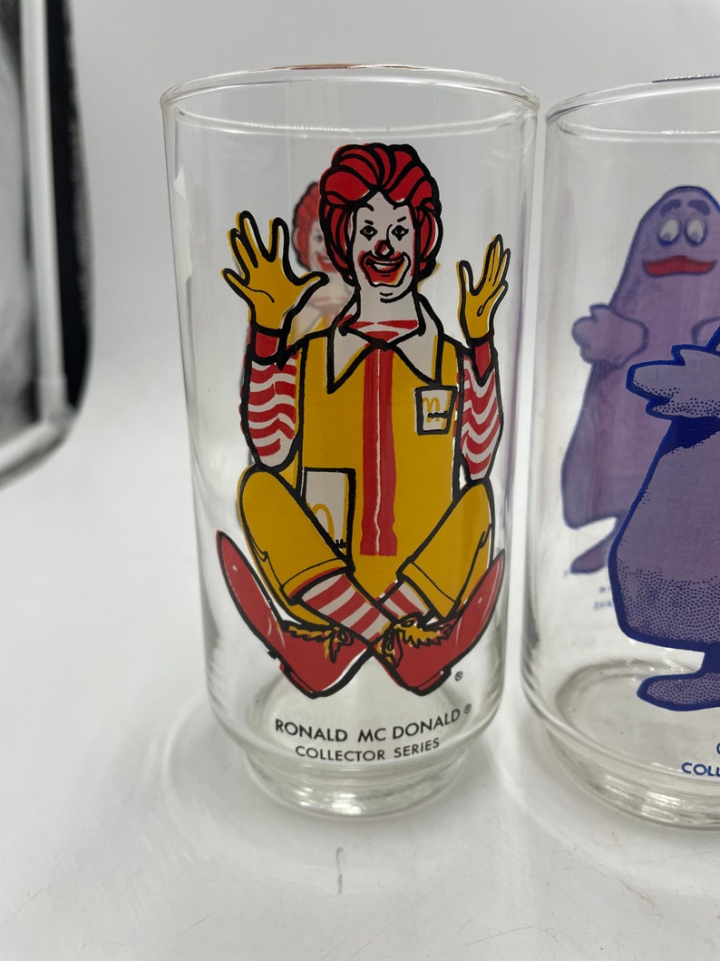 1977 Mcdonaldland Collector Glass Series. Ronald Mcdonald Etsy