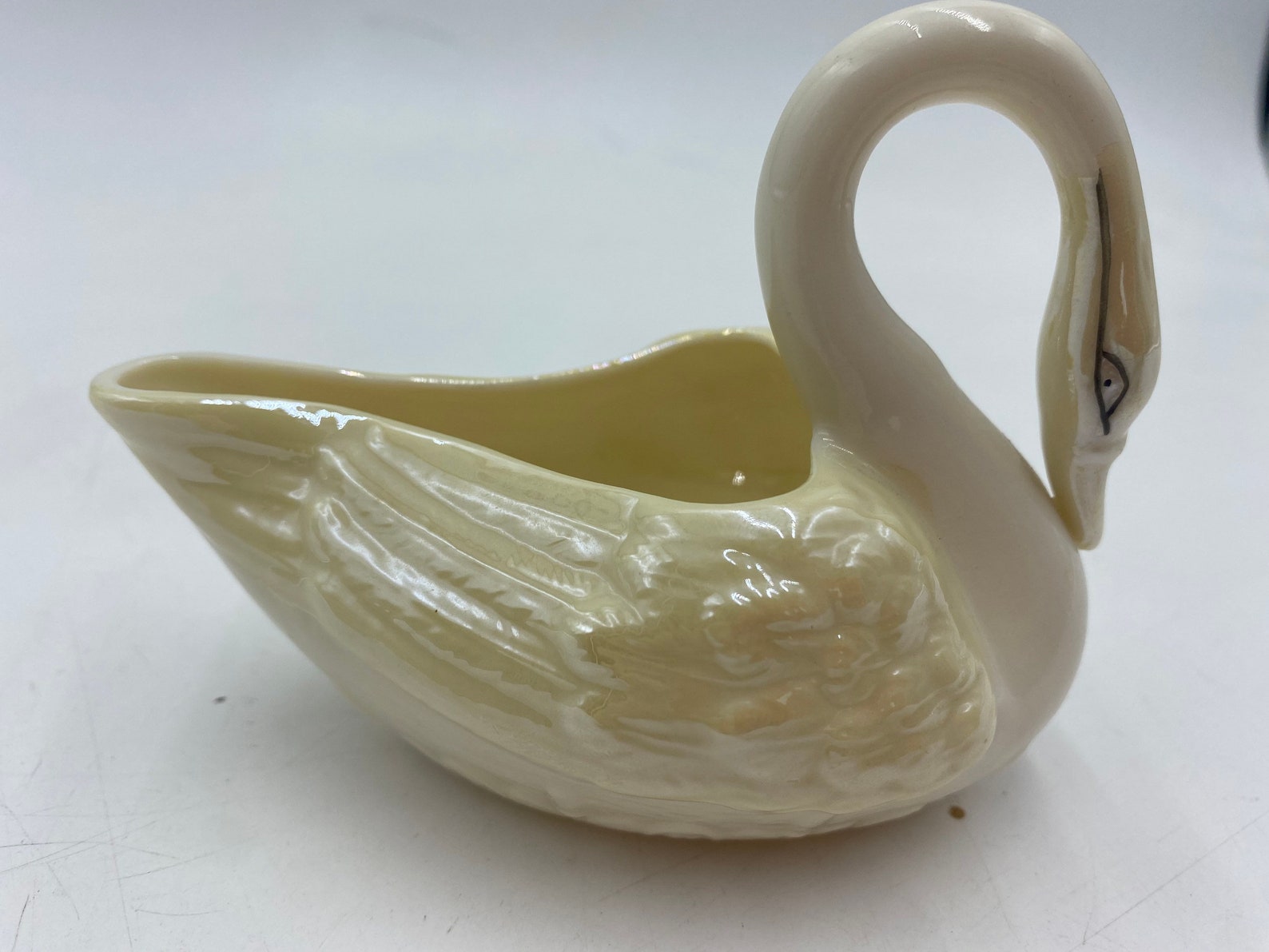 Pretty ceramic Swan marked Belleek Ireland no. 0857 . Etsy