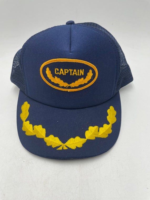 Vintage Captain Trucker Hat Great Look Retro Hat - Etsy