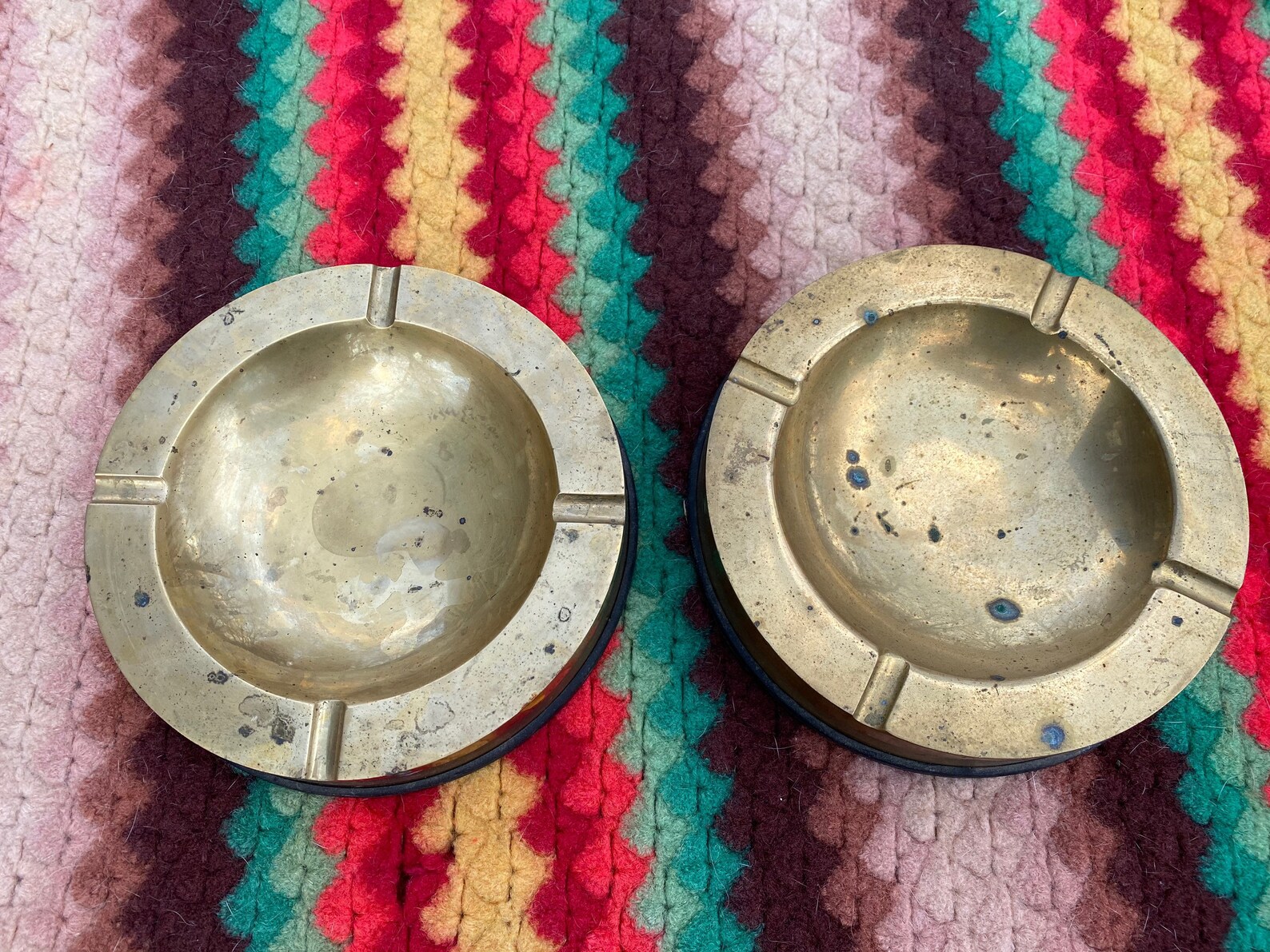 70s brass ashtray. 2 avail Etsy