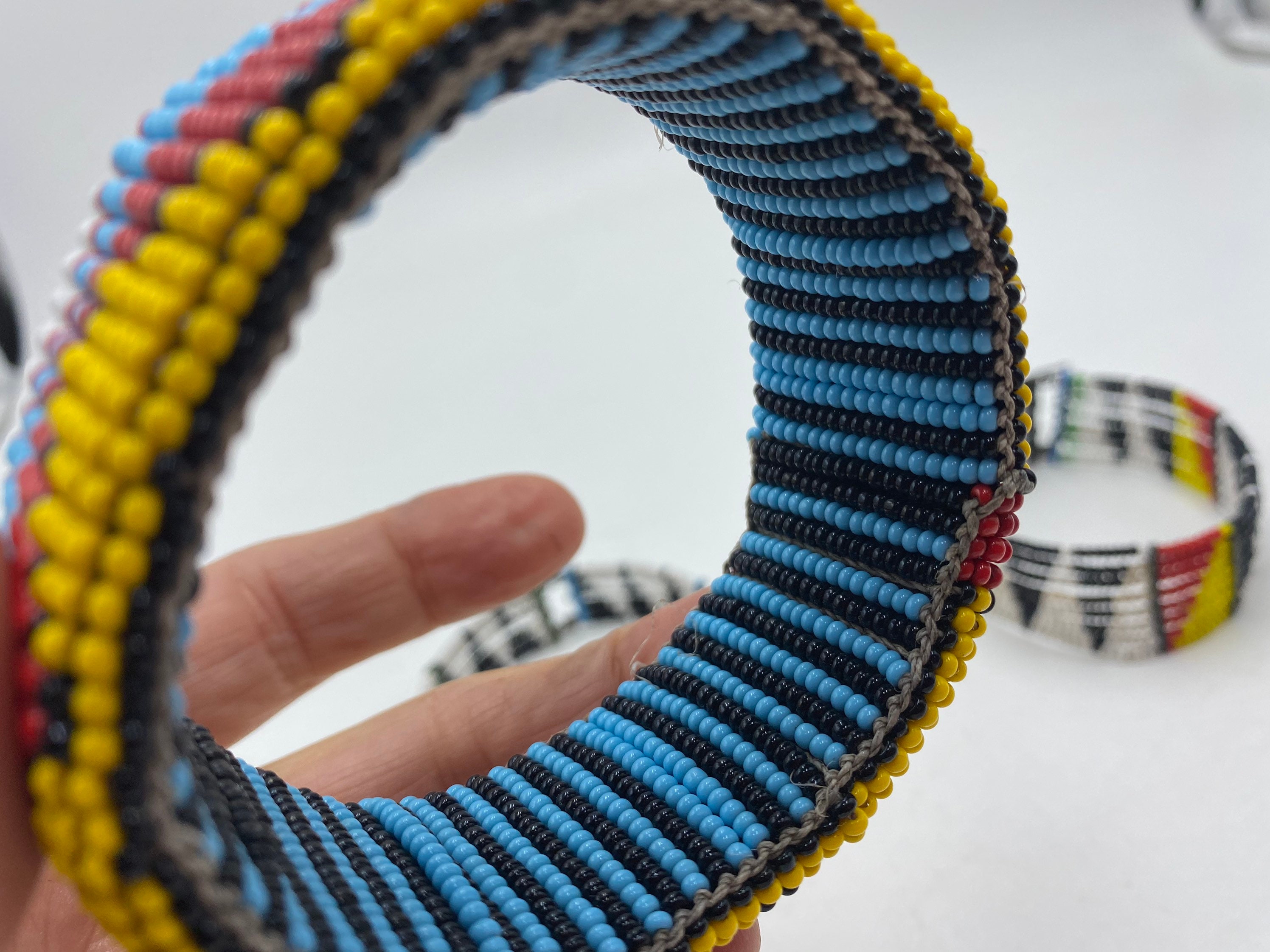 Lovely set of 3 beaded indian bracelets Etsy