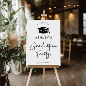 Graduation Welcome Sign Template, Editable Graduation Party Welcome Sign, Printable Graduation Party Welcome Sign, INSTANT DOWNLOAD #G1