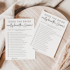 How Well Does The Bride Know The Groom, Does The Bride Know The Groom, gioco per addio al nubilato, gioco modificabile per addio al nubilato #CJ30