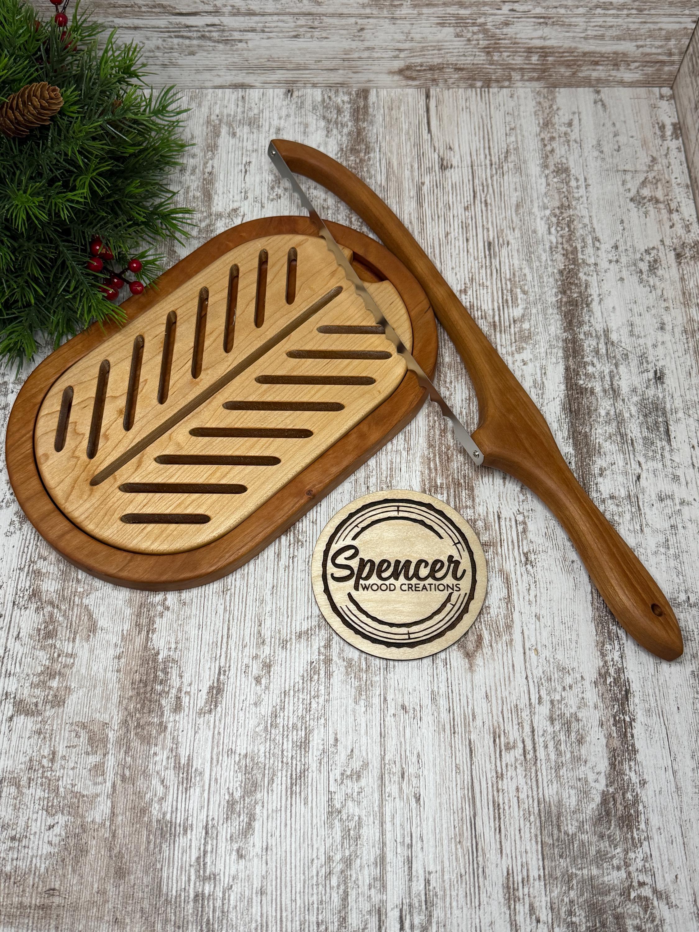 Bread Knife Cutting Board Set - Etsy