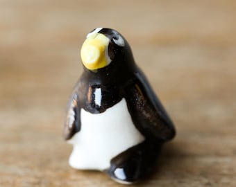 Handmade Mini Ceramic Penguin Figurine Collectable Gift