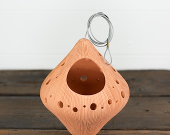 Handmade Terracotta Hanging Planter – Octahedron Garden Decor
