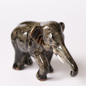 Handmade Ceramic Elephant Animals Figurine Elephant Ornaments Collectable Animal Figurine Pottery
