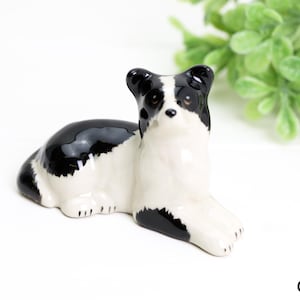Ceramic Sitting Collie Sheepdog Dogs Ornaments Collectable Animal Figurine