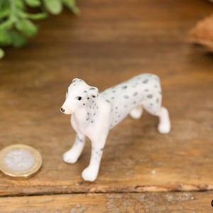 Handmade Ceramic Lurcher Dog Doll Ornaments Collectable Animal Figure Gift Decor