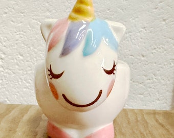 GRADE_B, Hand Painted Ceramic Unicorn Egg Cups ONLY 6 in Stock