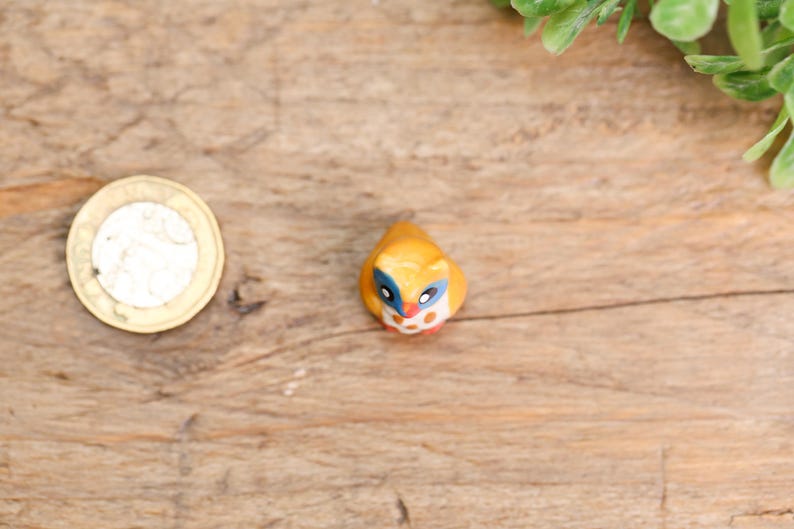 Figuras de búho de cerámica pintadas a mano: pequeños adornos de animales, set coleccionable imagen 8