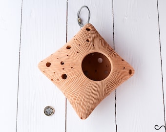 Handmade Terracotta Diamond Hanging Plant Pot Small Gardening