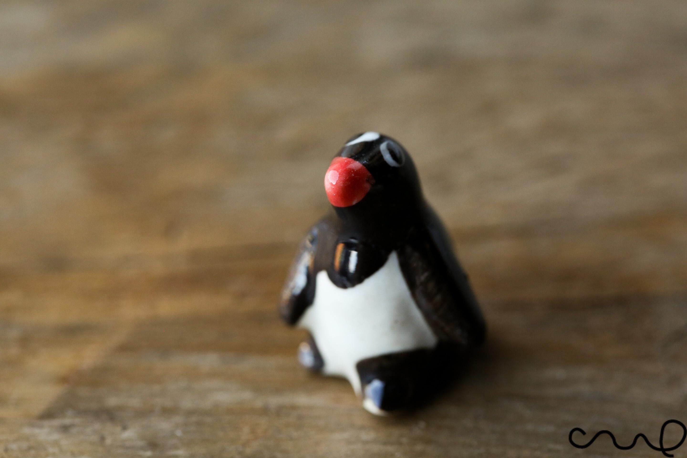 Mini Handmade Ceramic Penguin Figurine – Tiny Black White Animal Ornament – Cute Pottery Collectible Bird Sculpture