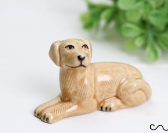 Handmade Ceramic Golden Retriever Figurine – Dog Lover Gift & Collectable