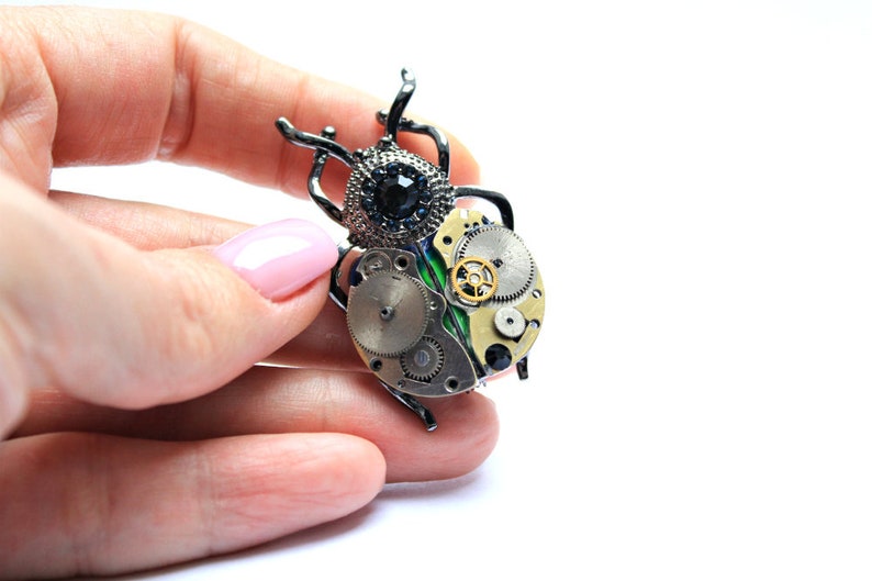 Steampunk Bug Pendant Industrial Brass Brooch Steampunk Cosplay ...