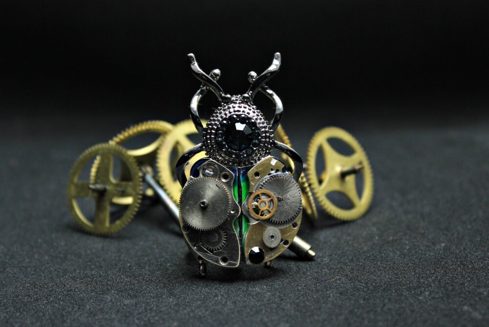 Steampunk Bug Pendant Industrial Brass Brooch Steampunk Cosplay ...