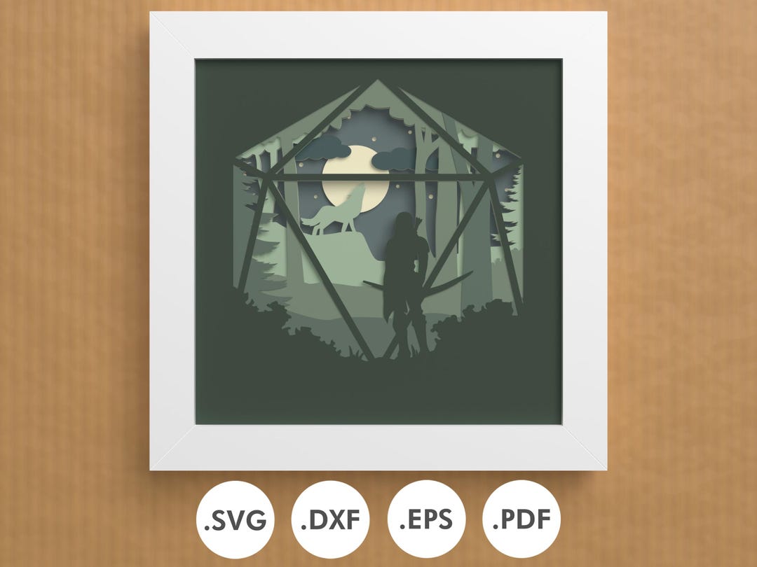 Ranger Shadowbox Pattern | Rpg Dnd Boardgame Enthusiasts | SVG EPS DXF ...