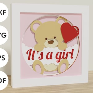 ¡Una mujer! Caja de sombras | SVG, DXF, EPS | Embarazo, nacimiento, baby shower, regalo de baby shower | Silueta de bricolaje y patrón cricut |