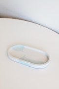 Gemwelove-Home Office\/Concrete\/Home Decor\/Tray\/Trinket\/Decor Plate\/Decorating\/Interior\/Handmade\/Unique\/Home Goods\/Gift\/White Concrete