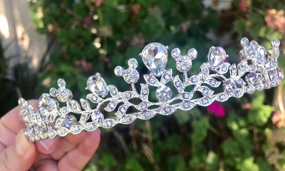 Disney Cinderella Tiara Clear Crystal Mickey Mouse Tiara - Etsy