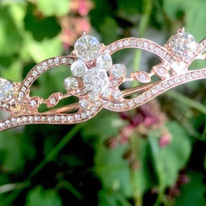 ON SALE!!!   Hidden Mickey Tiara, Rose Gold Disney Tiara, Vintage Disney Tiara, Silver Mickey Mouse Tiara