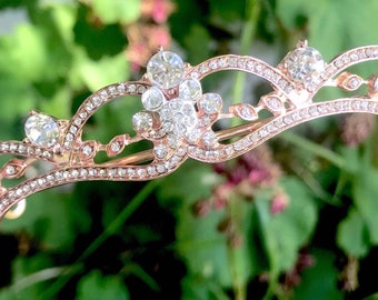 Hidden Mickey Tiara, Rose Gold Disney Tiara, Vintage Disney Tiara, Silver Mickey Mouse Tiara