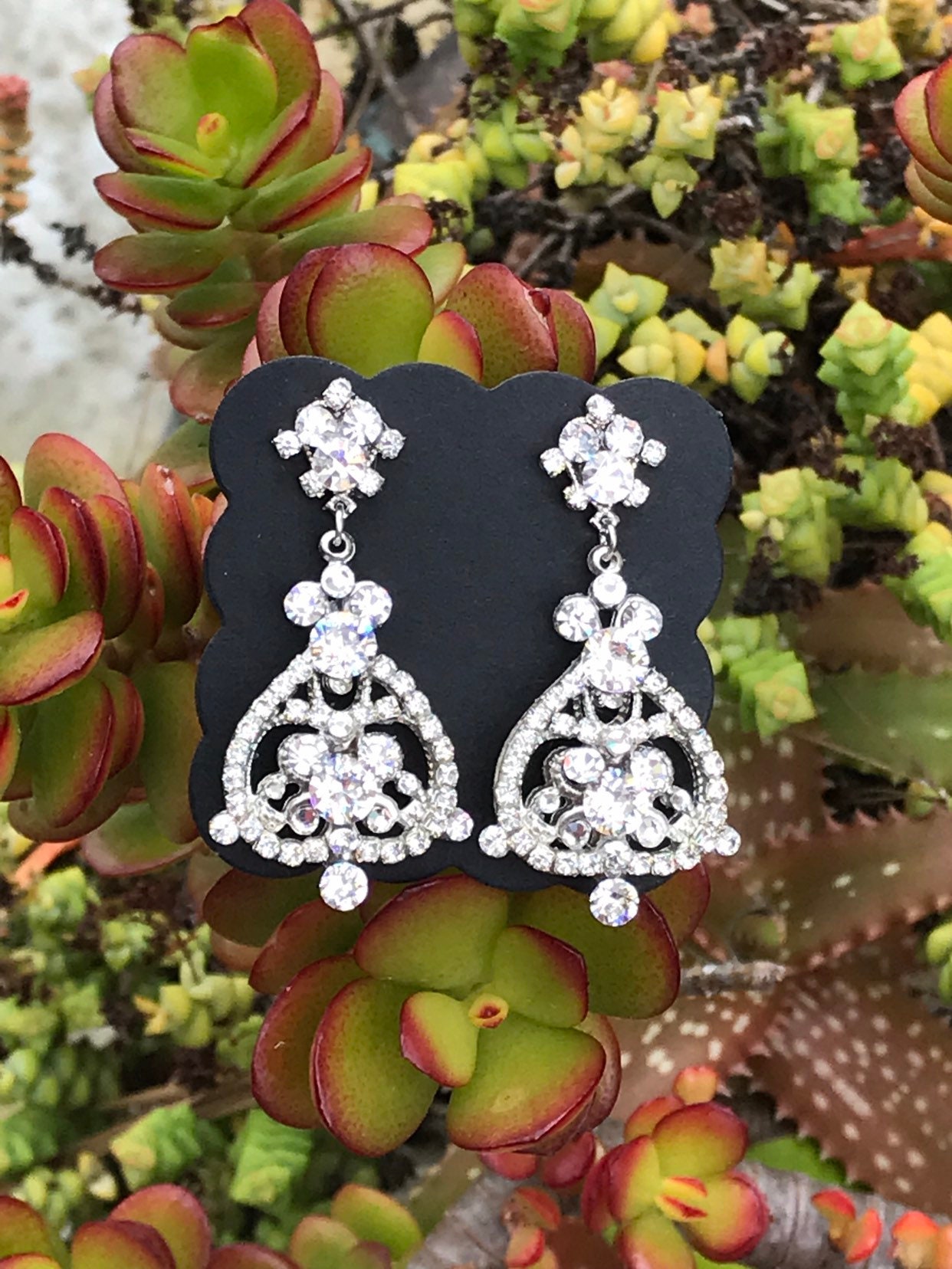 Dangle Drop Rhinestone Hidden Mickey 