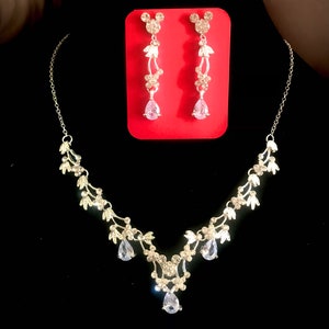 Cinderella Necklace and Earrings set