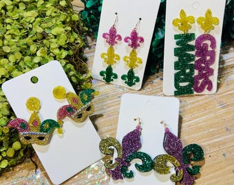 Mardi Gras Earrings