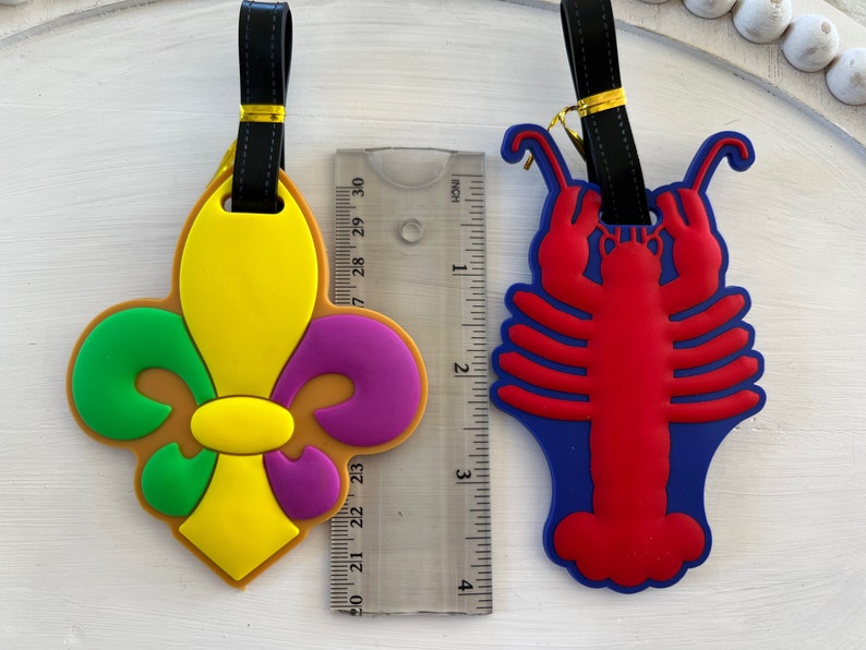 Cajun Style, Rubber Luggage Tags, Louisiana, Fleur de lis Bild 8