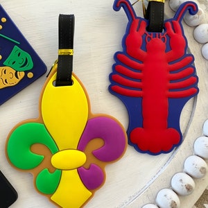 Cajun Style, Rubber Luggage Tags, Louisiana, Fleur de lis Bild 2