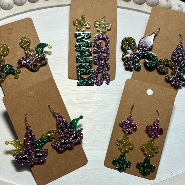 Mardi Gras Earrings